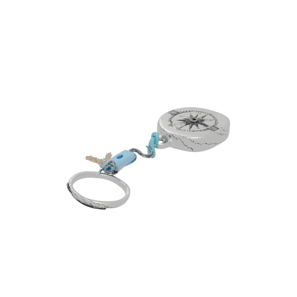 Pastel Outline Compass Charm