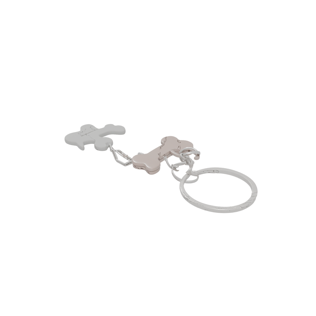 Pastel Outline Dog Bone Charm