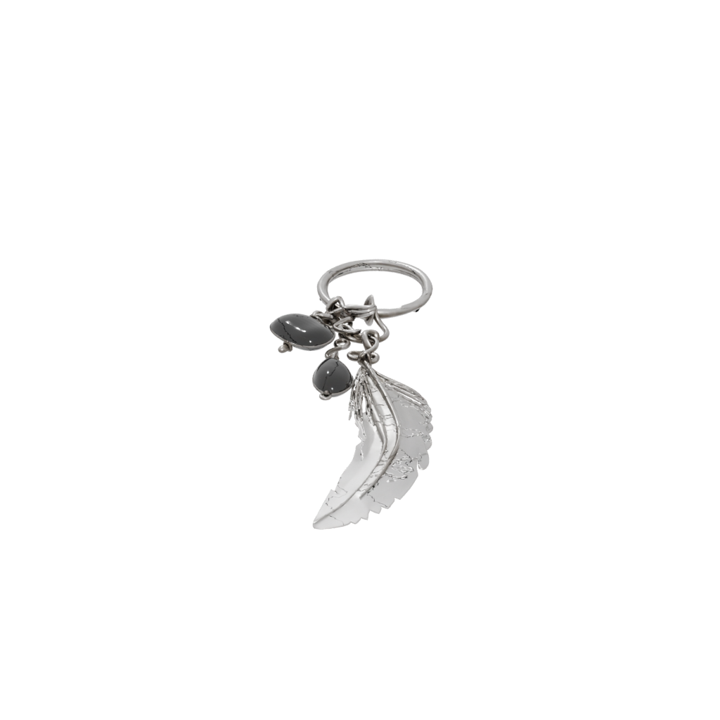 Pastel Outline Feather Charm