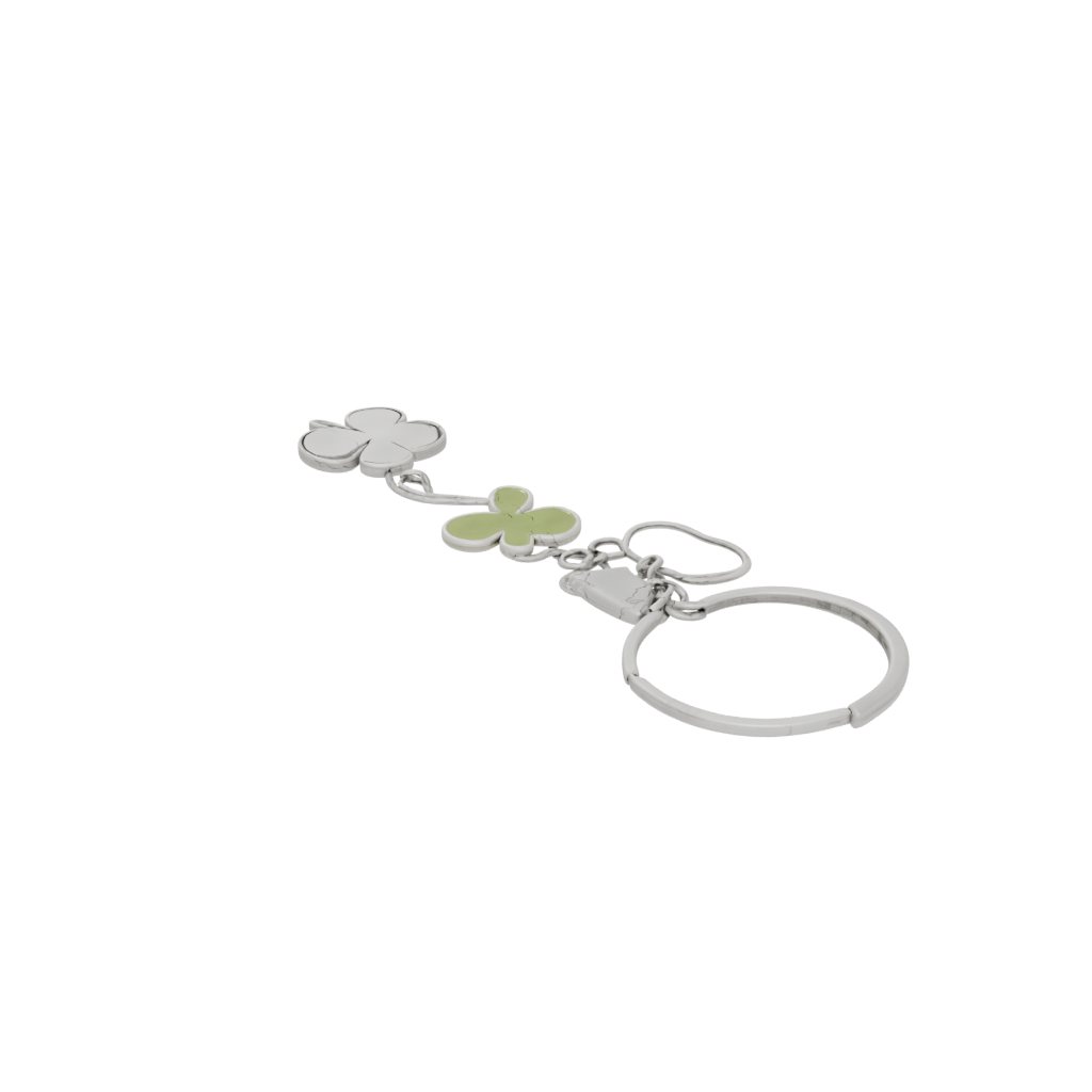 Pastel Outline Four-Leaf Clover Charm