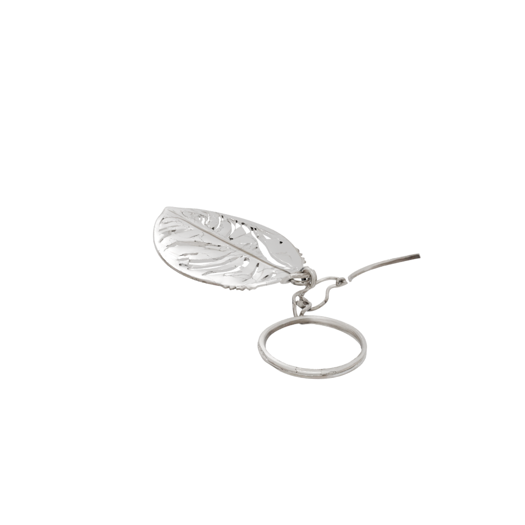 Pastel Outline Leaf Charm
