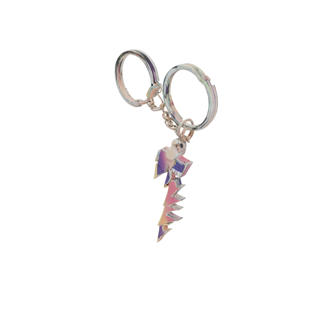 Pastel Outline Lightning Bolt Charm