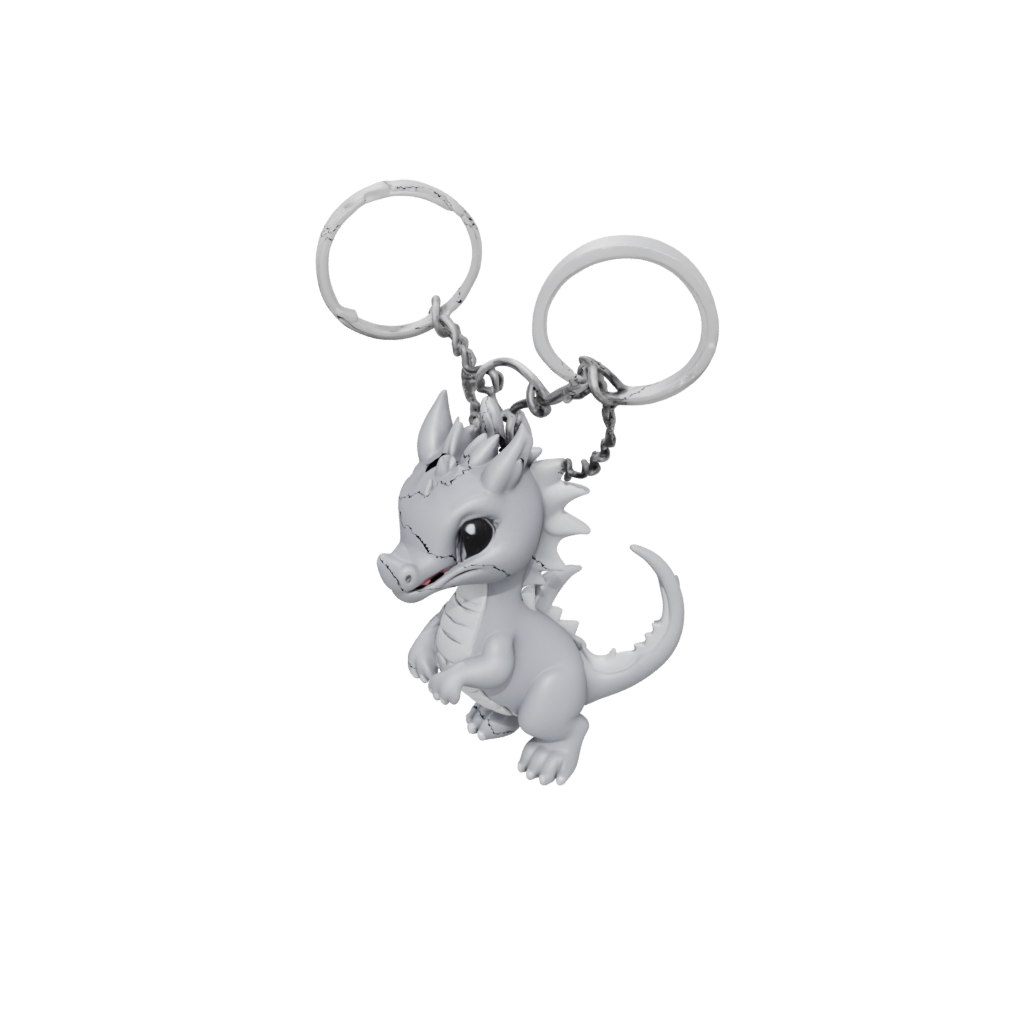 Pastel Outline Mini Dragon Charm