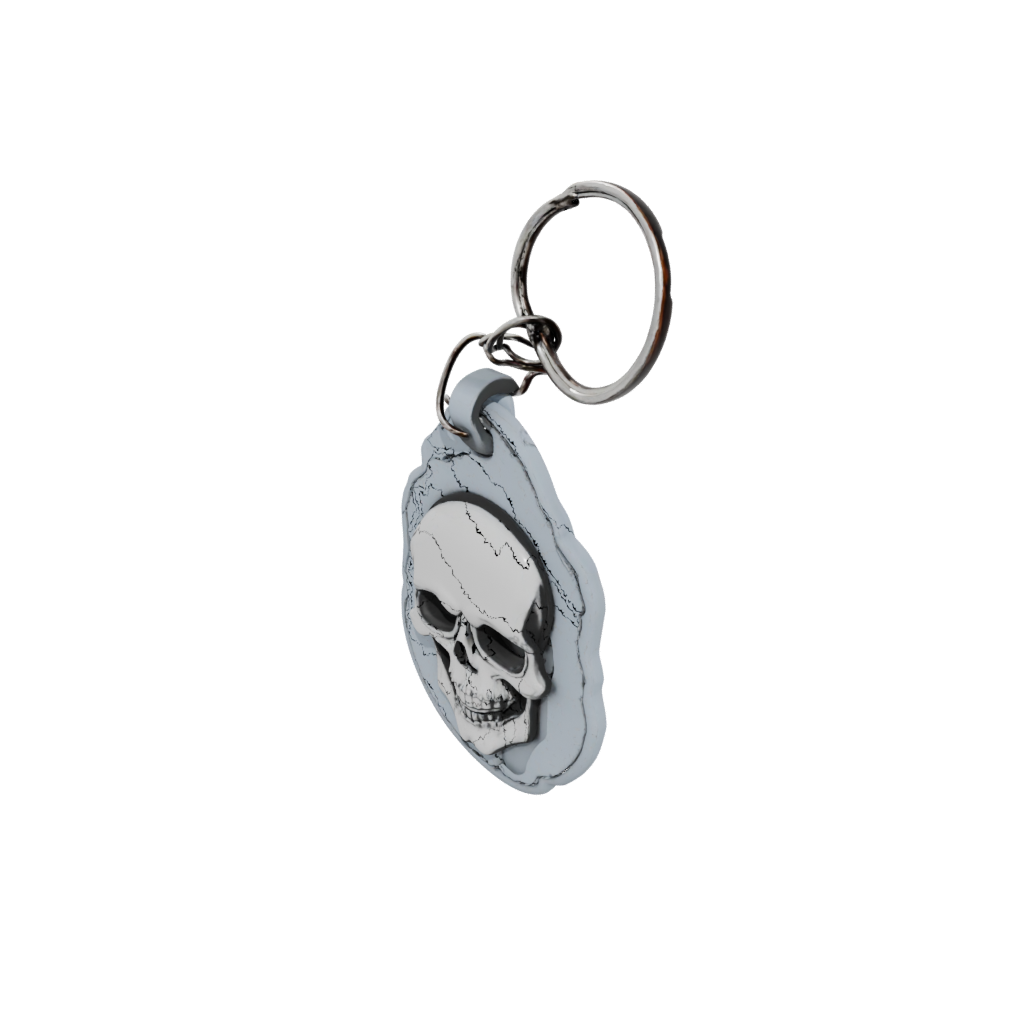 Pastel Outline Skull Charm