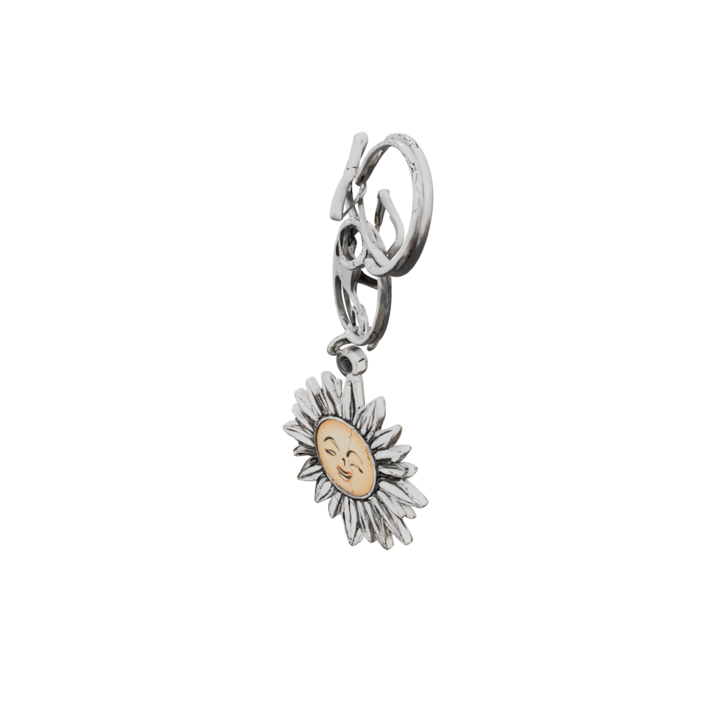 Pastel Outline Sun Charm