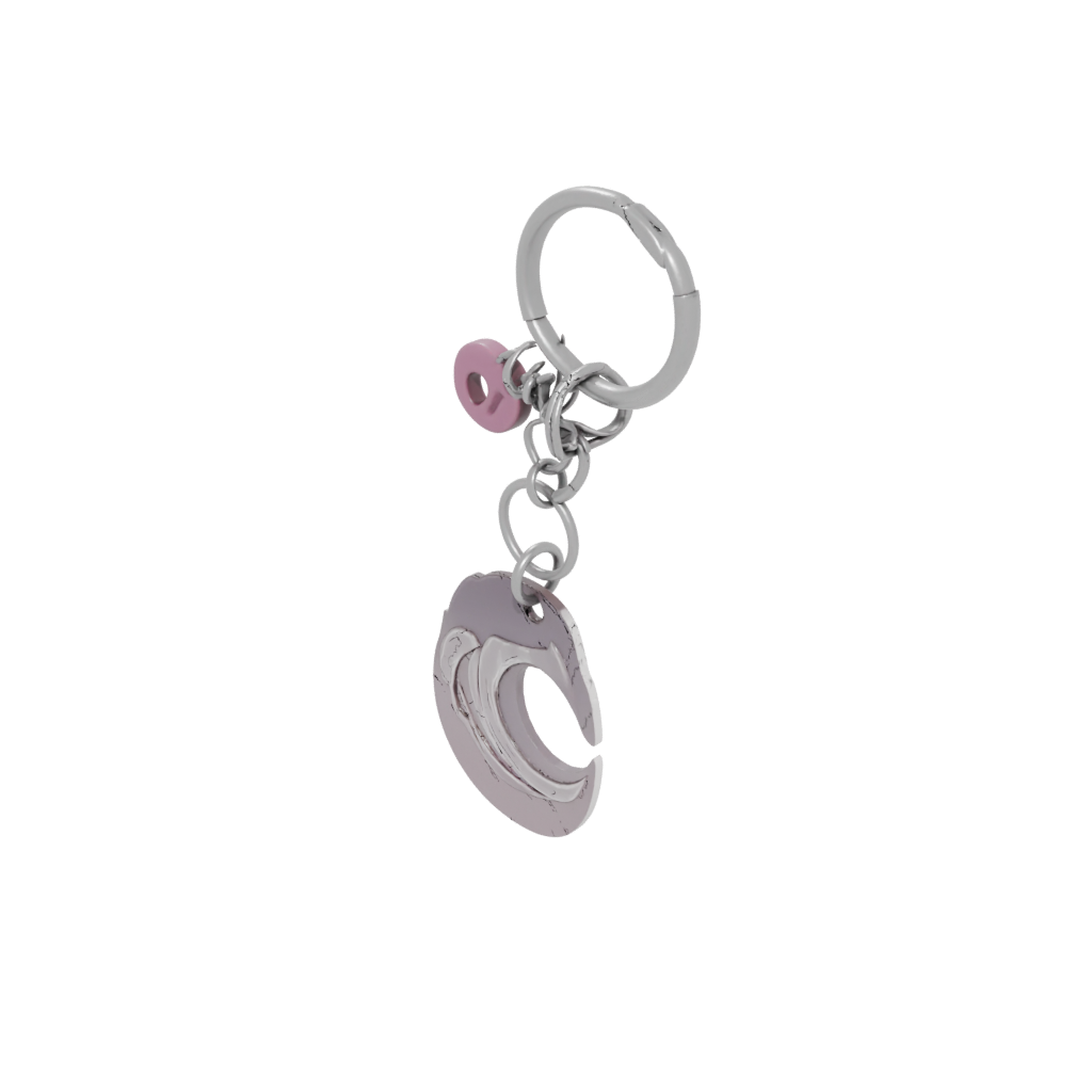 Pastel Outline Wave Charm
