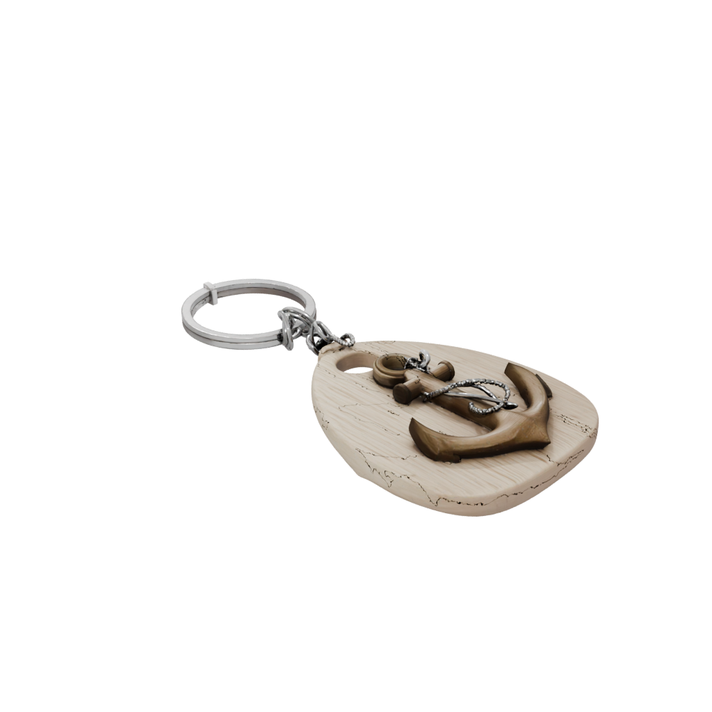 Woodgrain 3D Anchor Charm