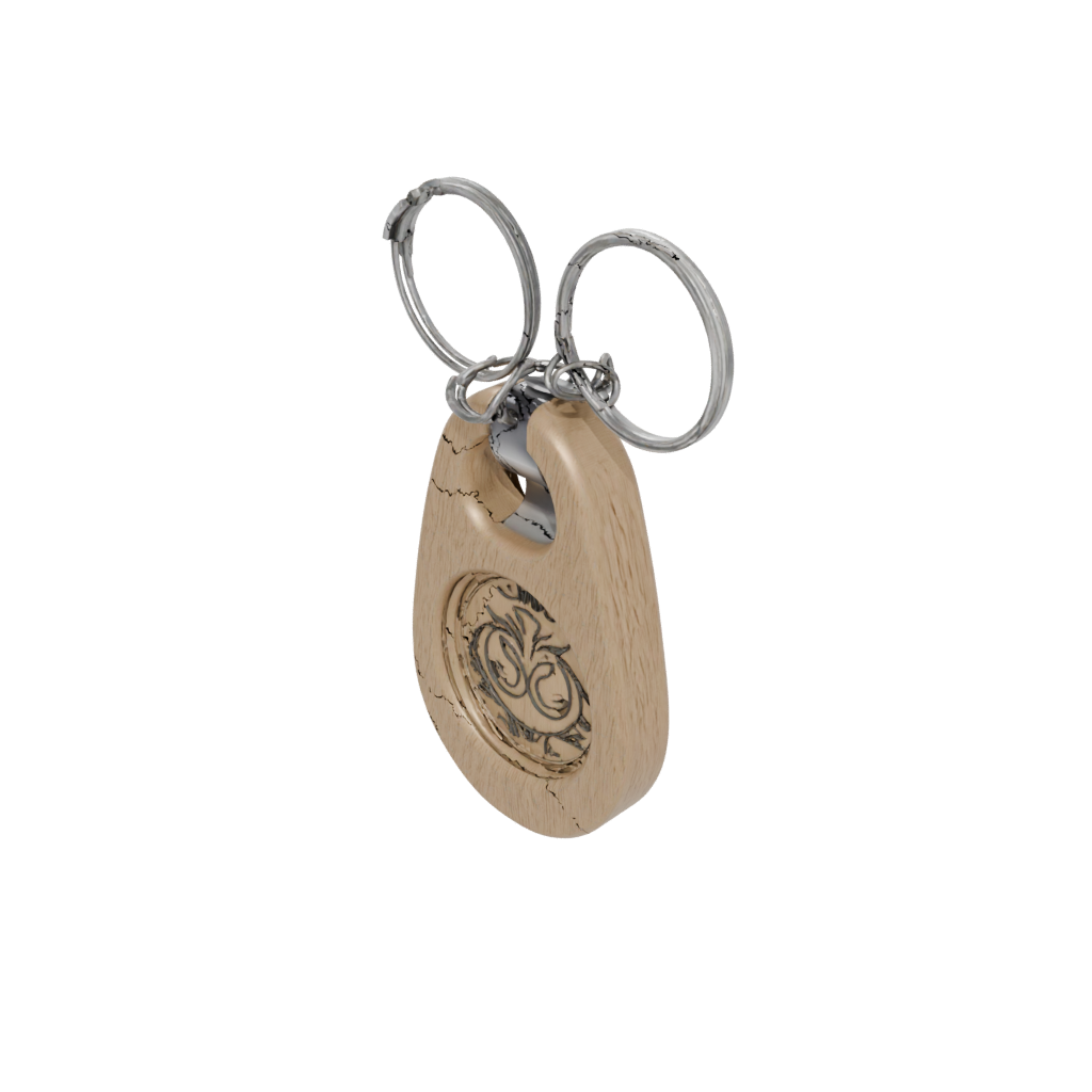 Woodgrain 3D Bottle Opener Tag