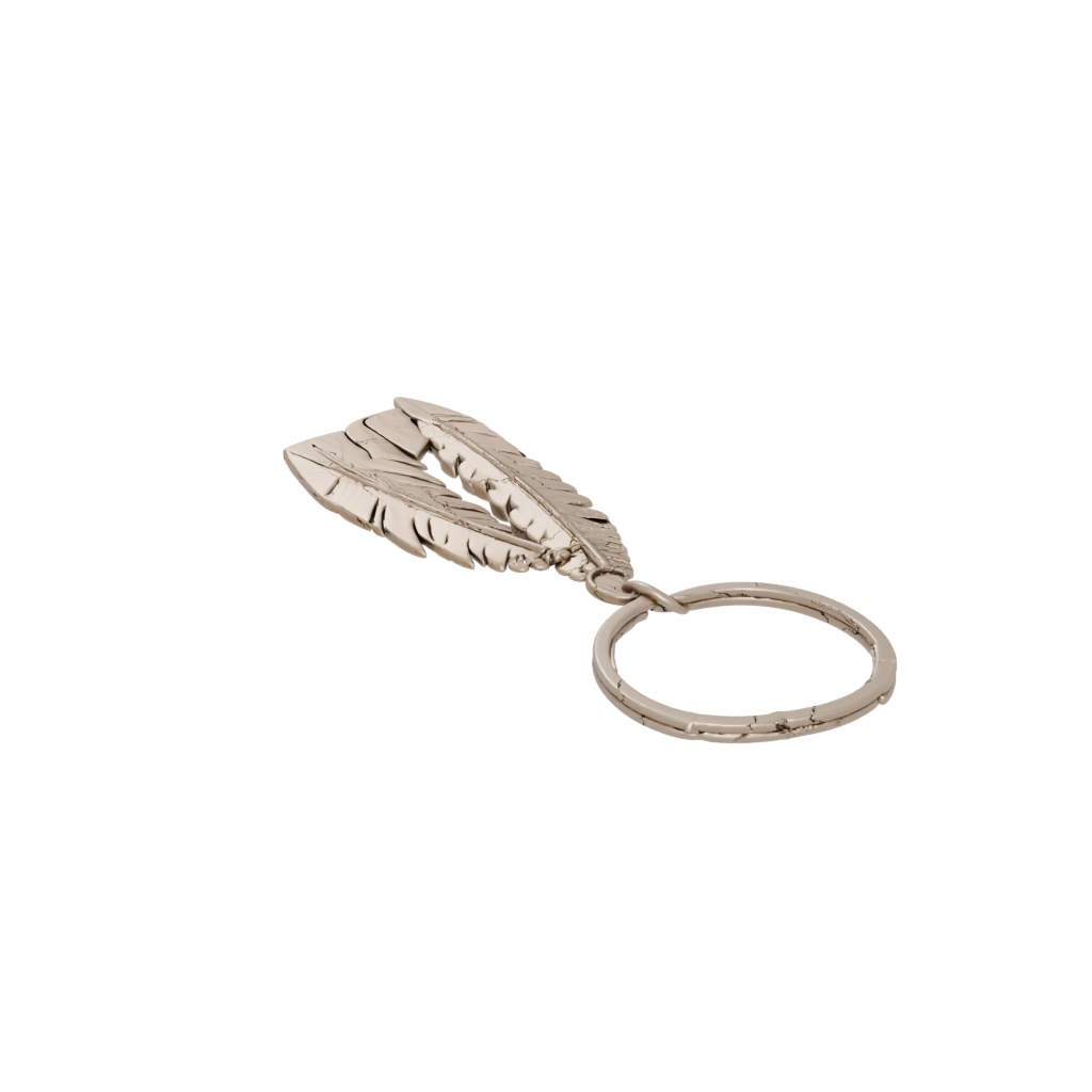 Woodgrain 3D Feather Charm