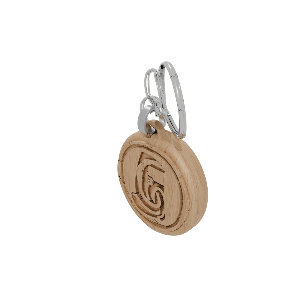 Woodgrain 3D Monogram Initial E