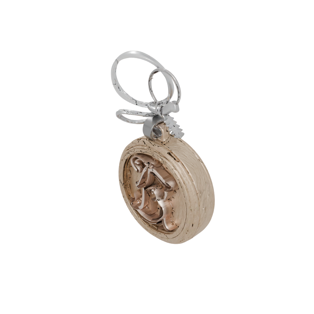Woodgrain 3D Monogram Initial F