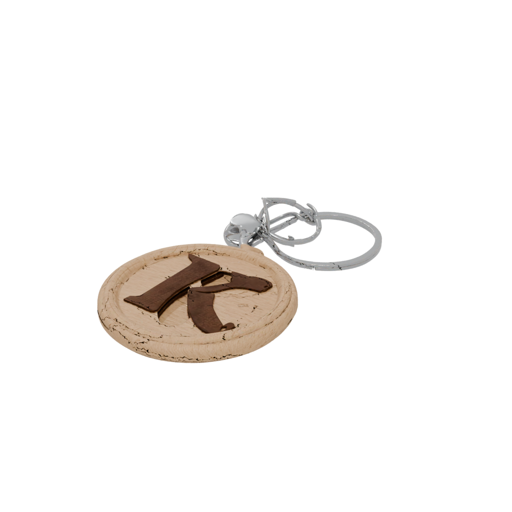 Woodgrain 3D Monogram Initial K