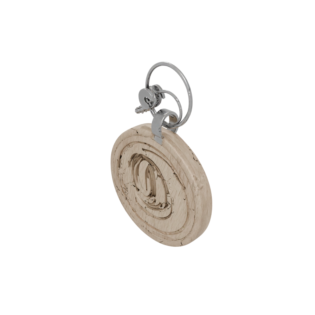 Woodgrain 3D Monogram Initial Q