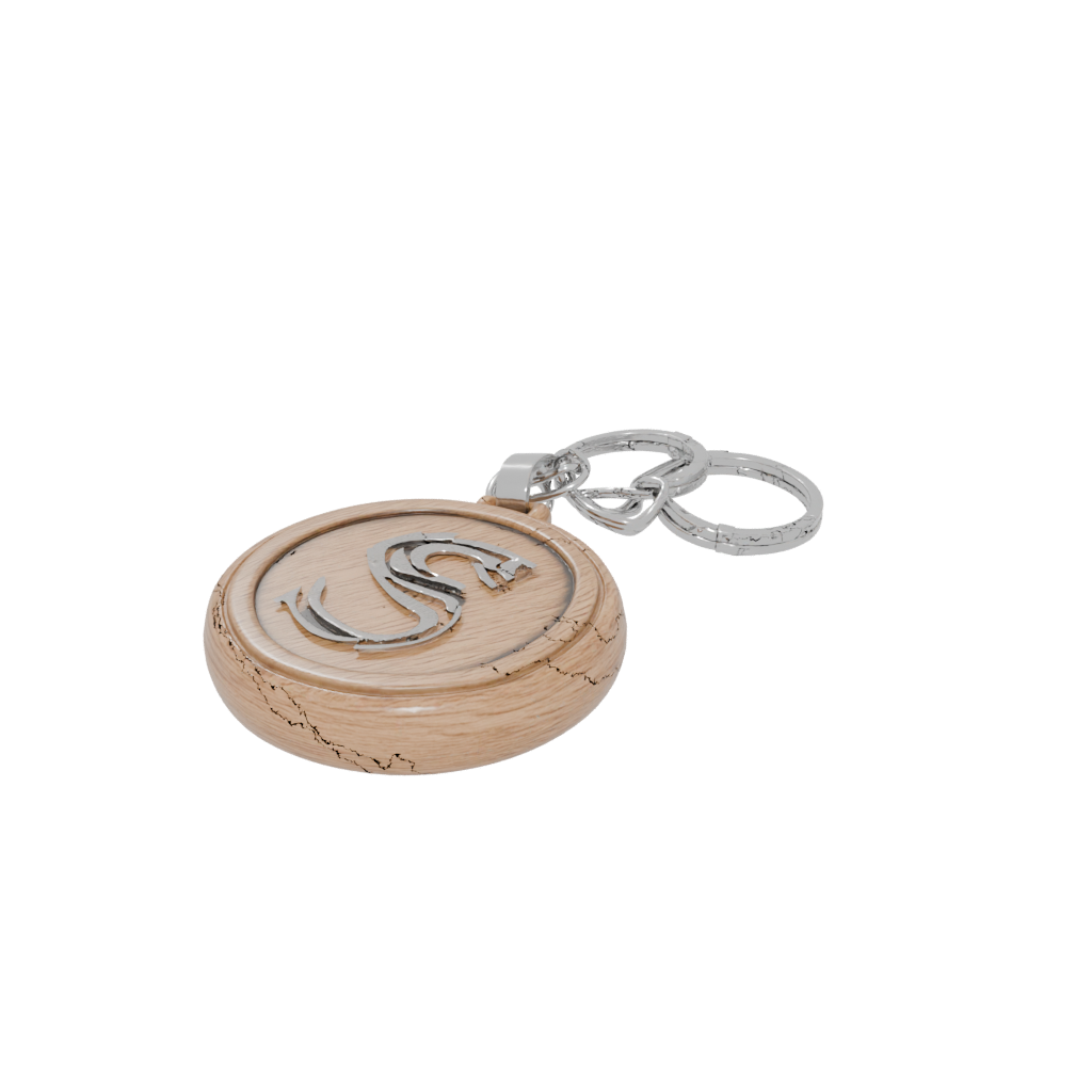 Woodgrain 3D Monogram Initial S