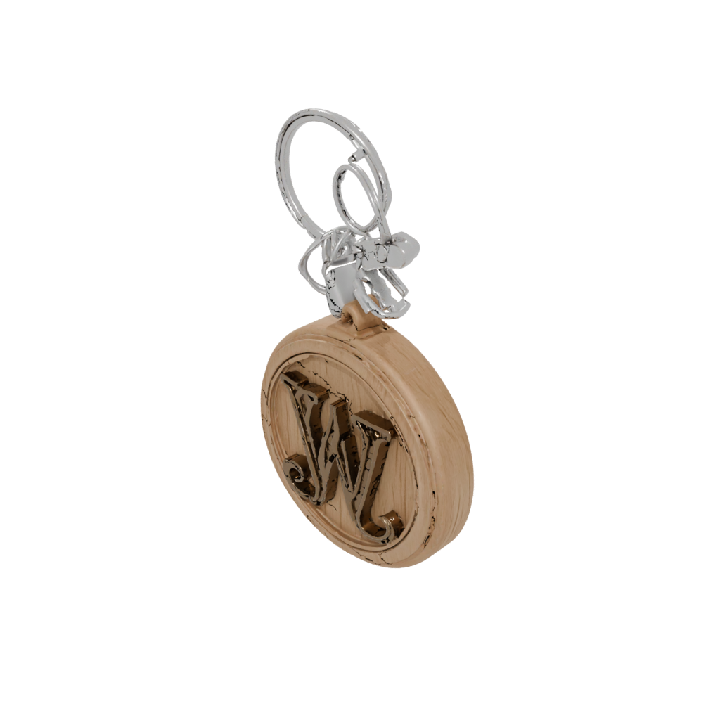 Woodgrain 3D Monogram Initial W