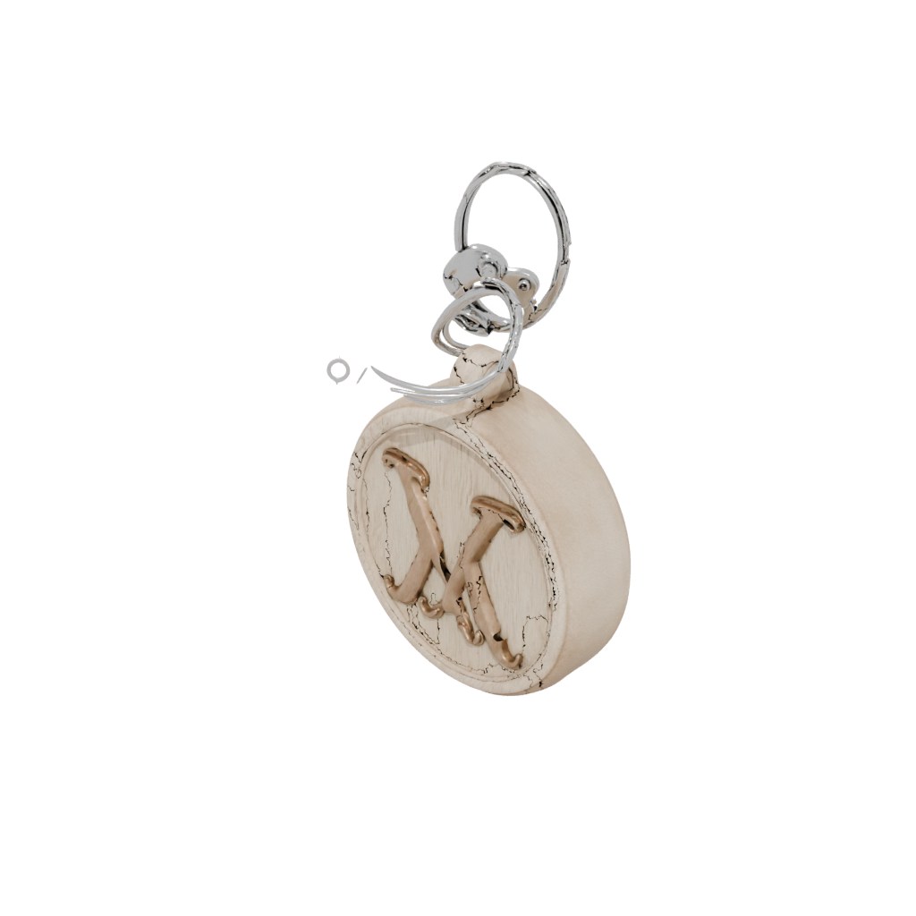 Woodgrain 3D Monogram Initial X