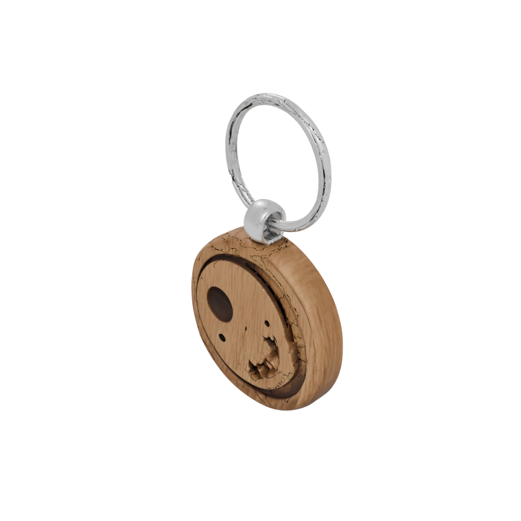 Woodgrain 3D Moon Crescent Charm