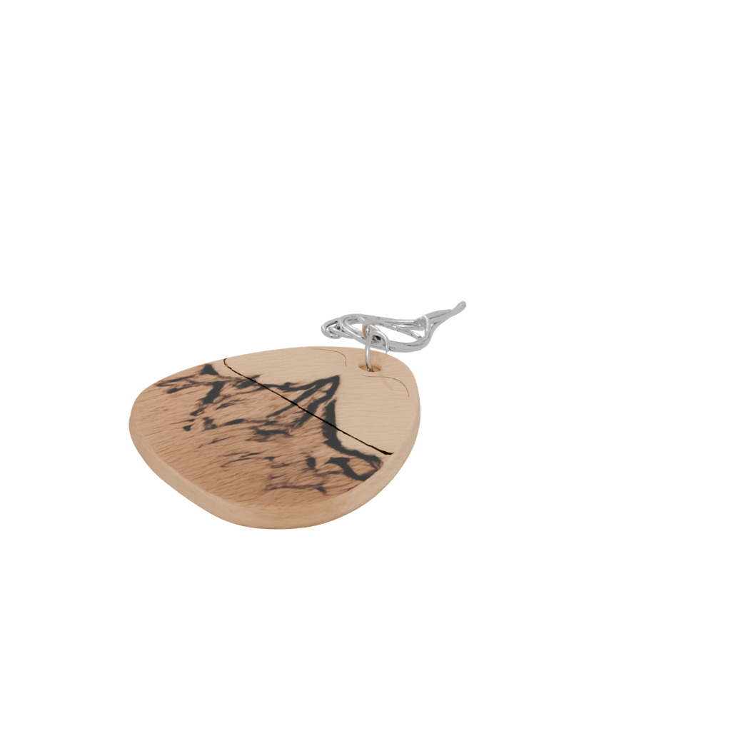 Woodgrain 3D Mountain Peak Charm