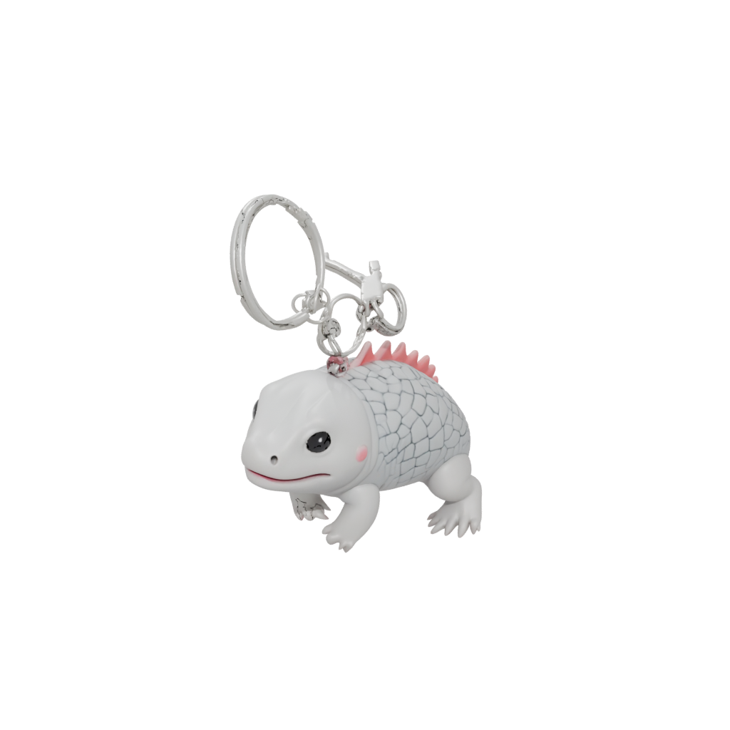 Woodgrain 3D Tiny Axolotl Charm