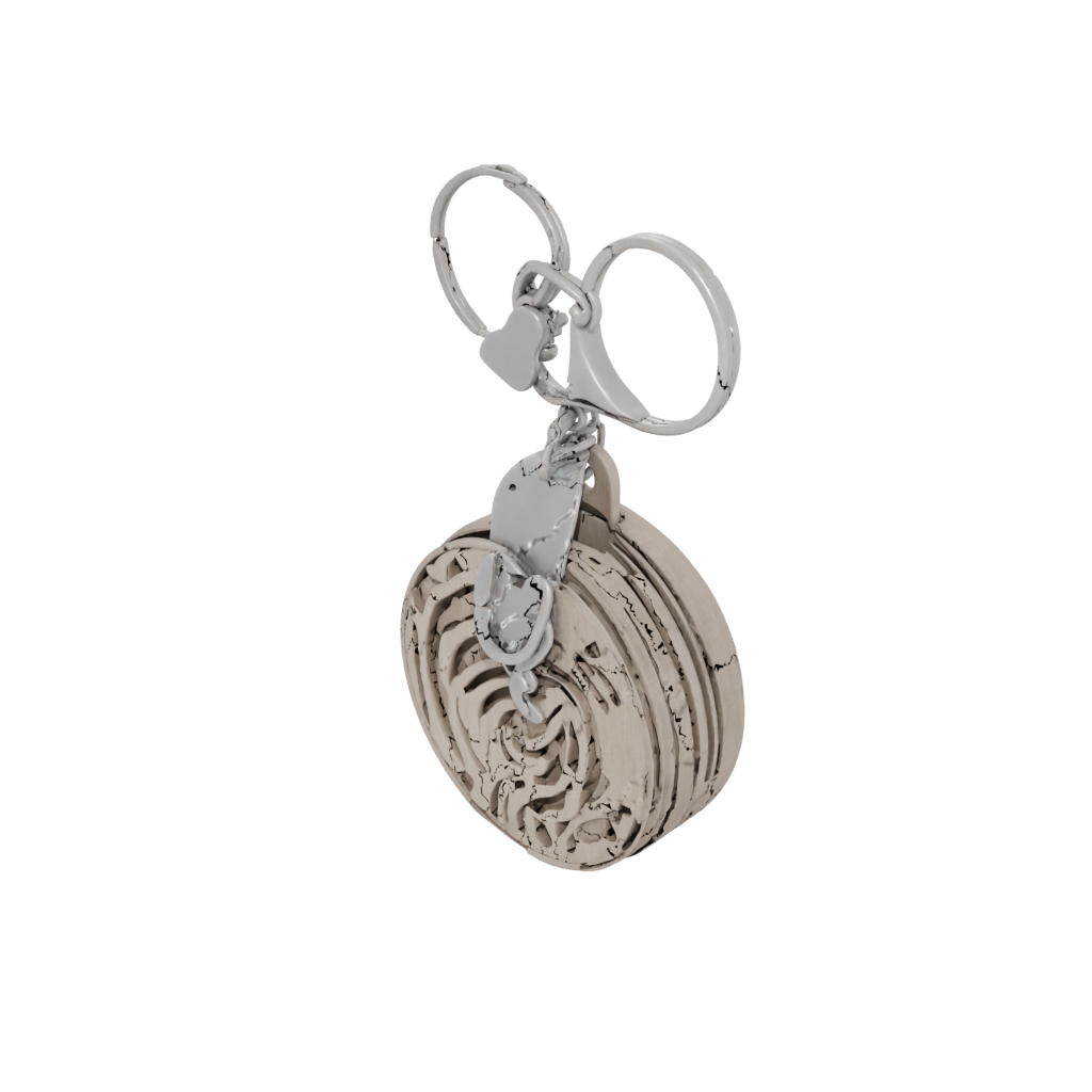 Woodgrain 3D Wave Charm