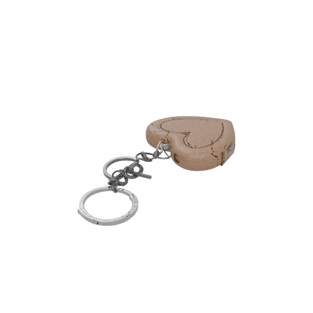 Woodgrain Heart Locket Charm
