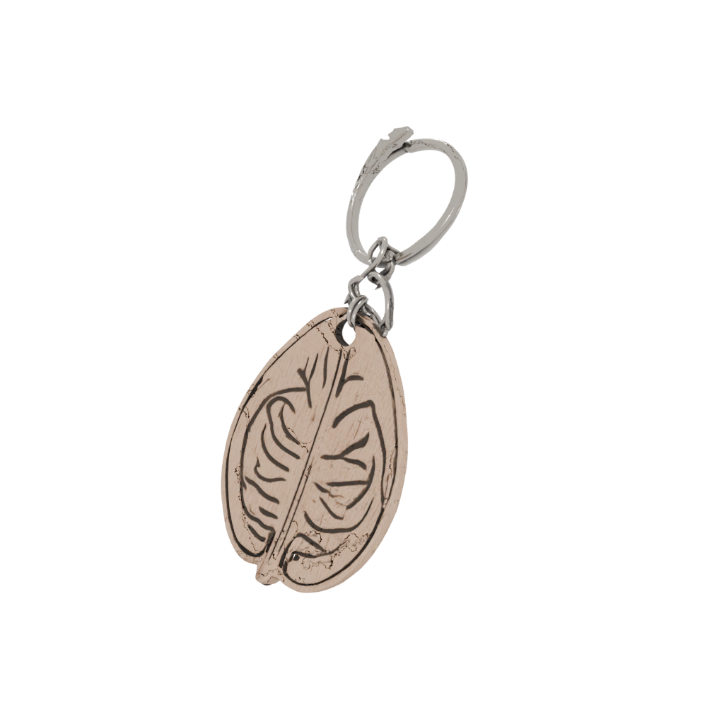Woodgrain Leaf Charm