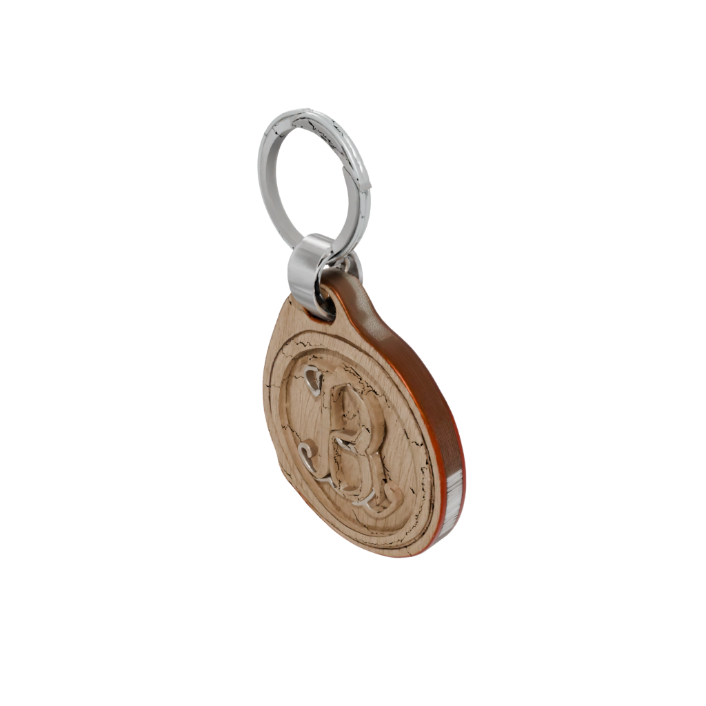 Woodgrain Monogram Initial B