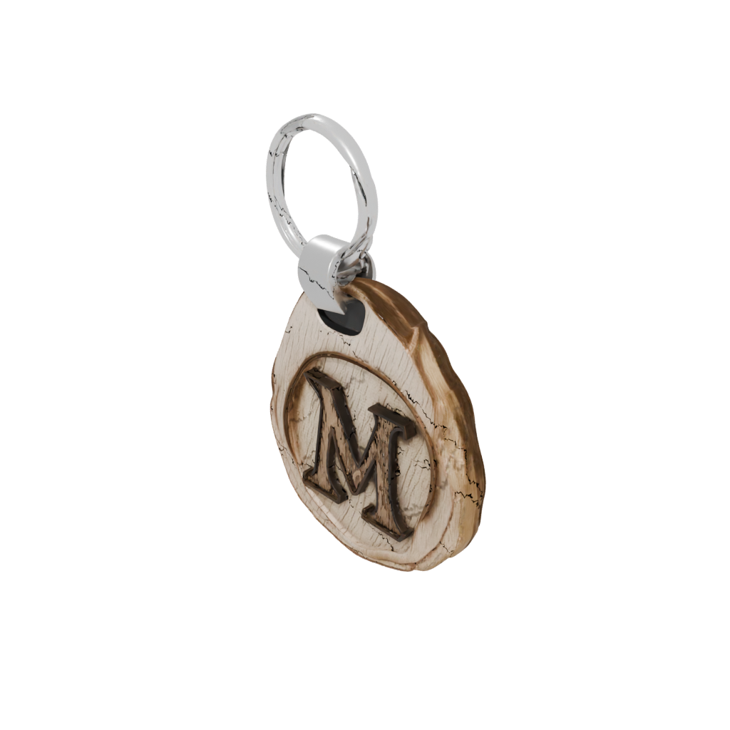 Woodgrain Monogram Initial M