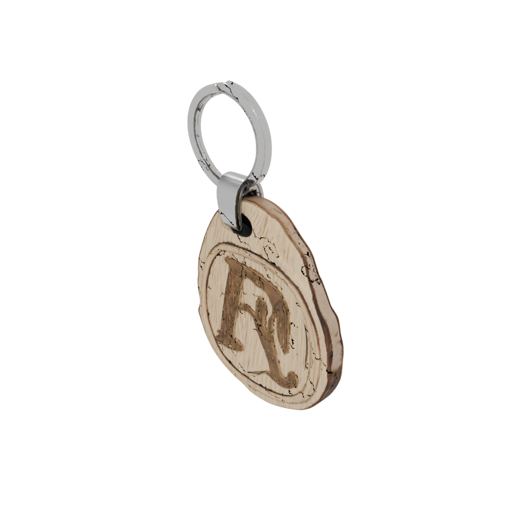 Woodgrain Monogram Initial R