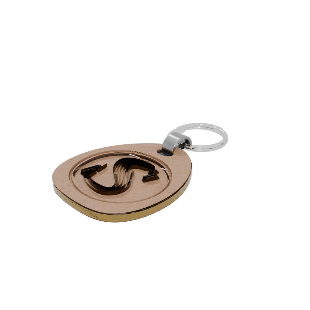 Woodgrain Monogram Initial S