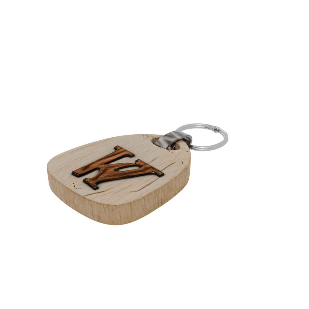 Woodgrain Monogram Initial V