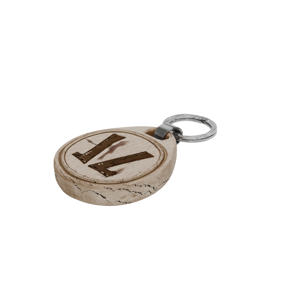 Woodgrain Monogram Initial W