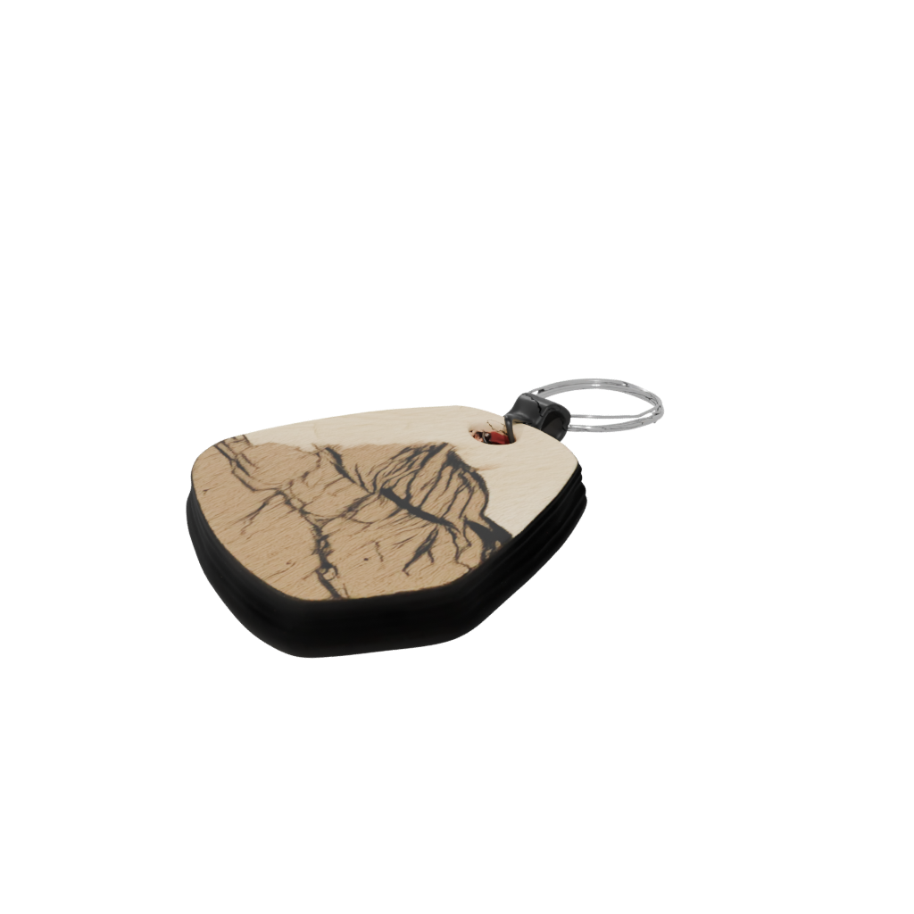 Woodgrain Mountain Peak Charm