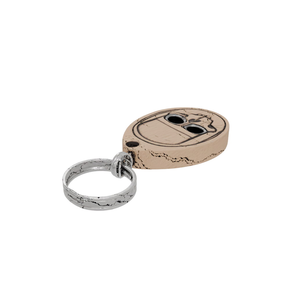 Woodgrain Skull Charm