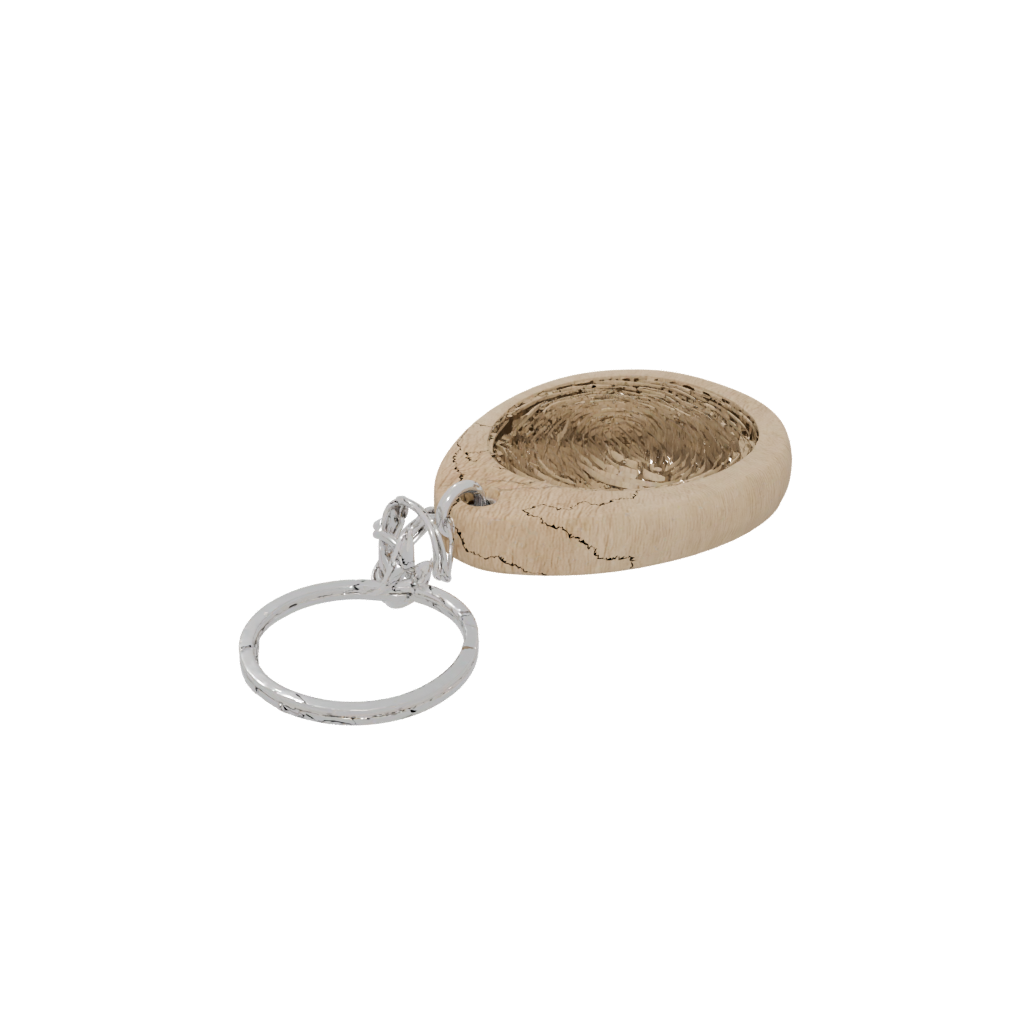 Woodgrain Wave Charm