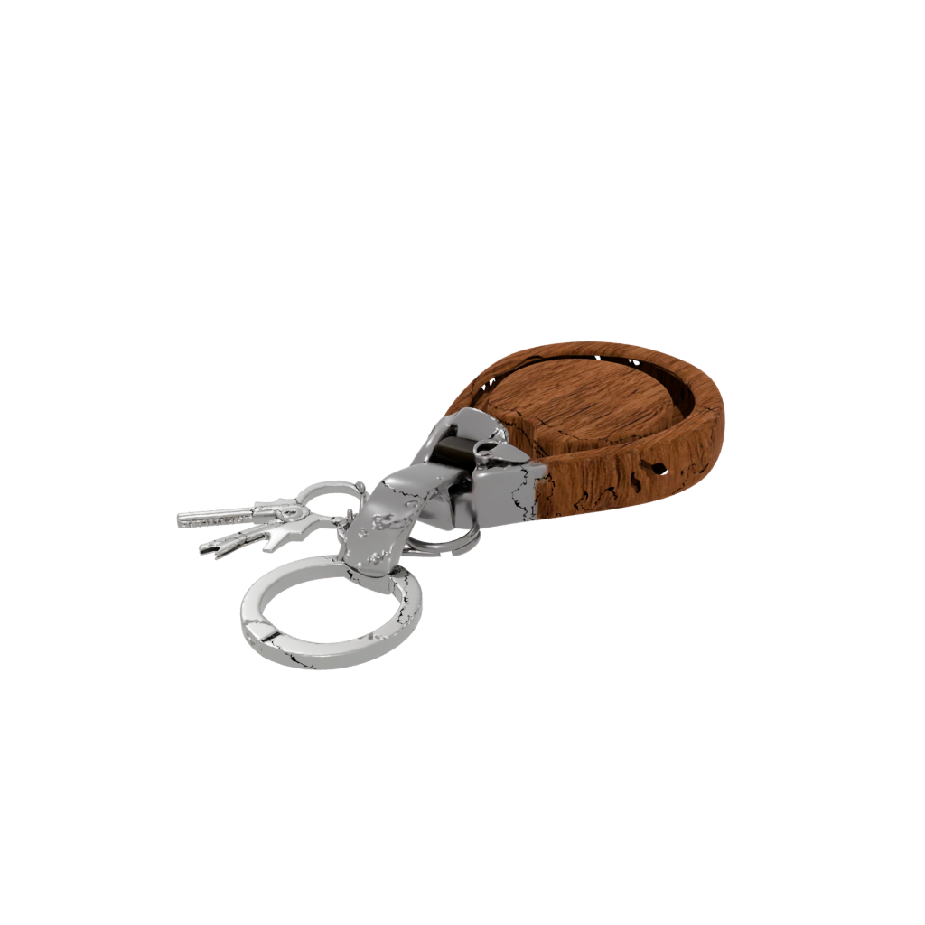 Woodgrain Layered Carabiner Clip