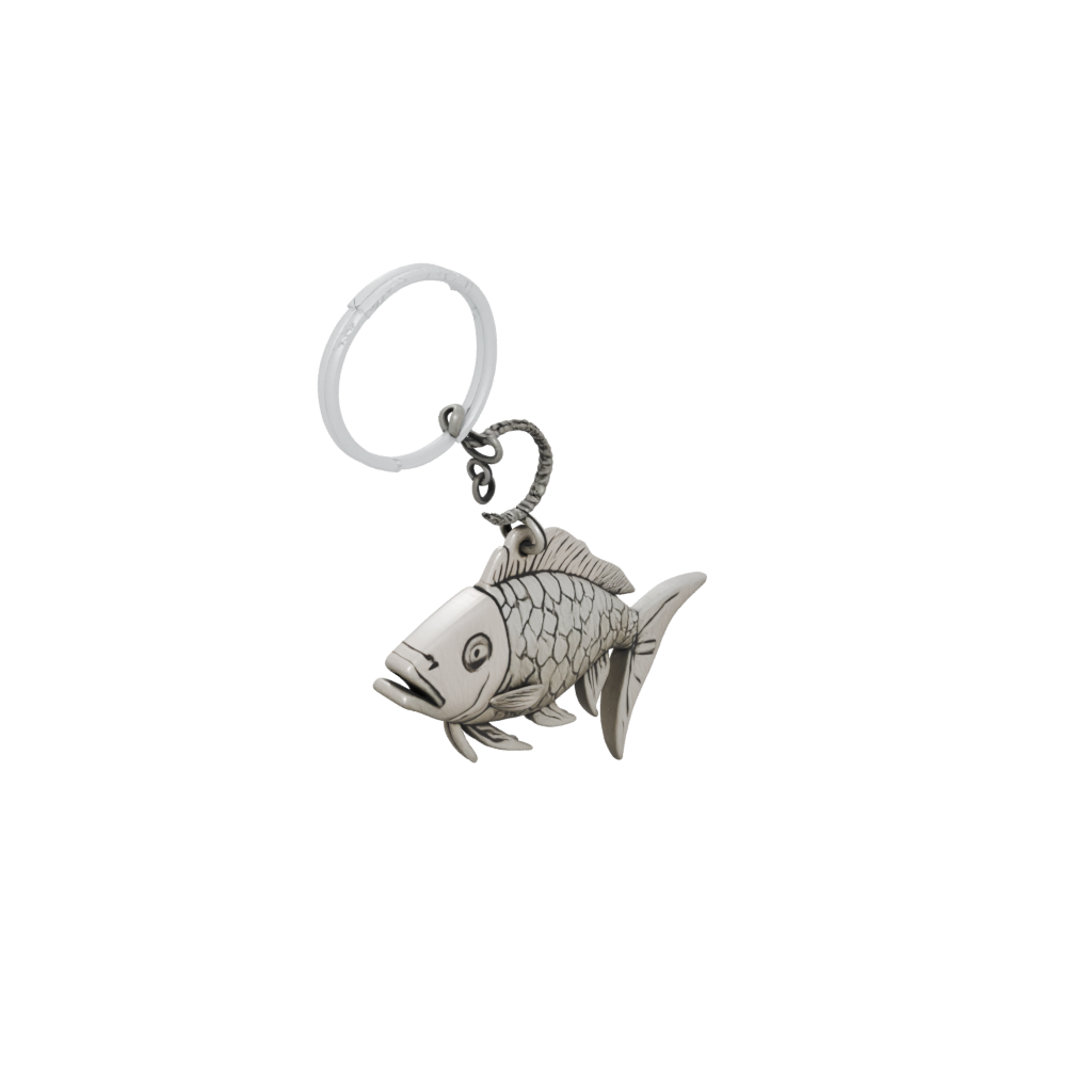 Woodgrain Layered Fish Charm