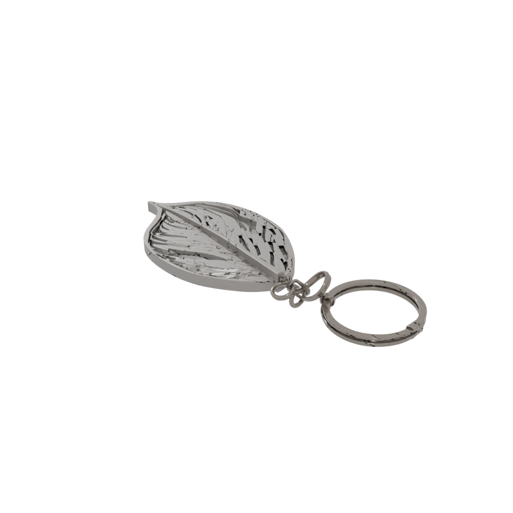 Woodgrain Layered Leaf Charm