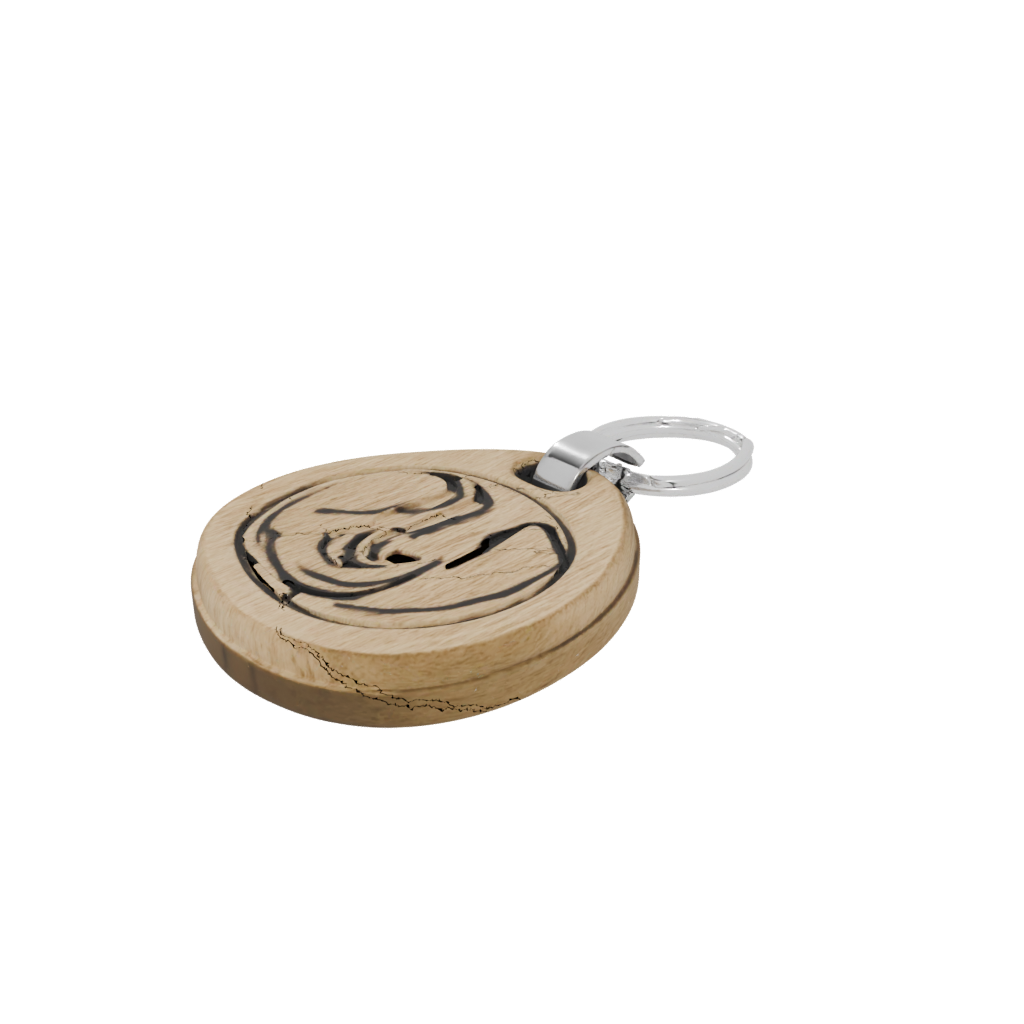 Woodgrain Layered Monogram Initial E
