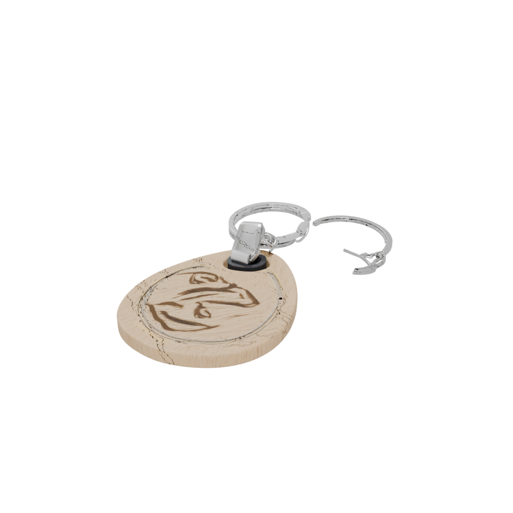 Woodgrain Layered Monogram Initial L