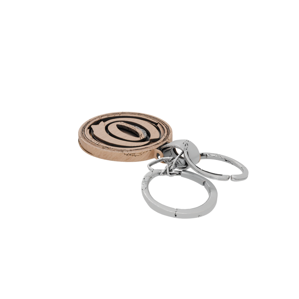 Woodgrain Layered Monogram Initial Q