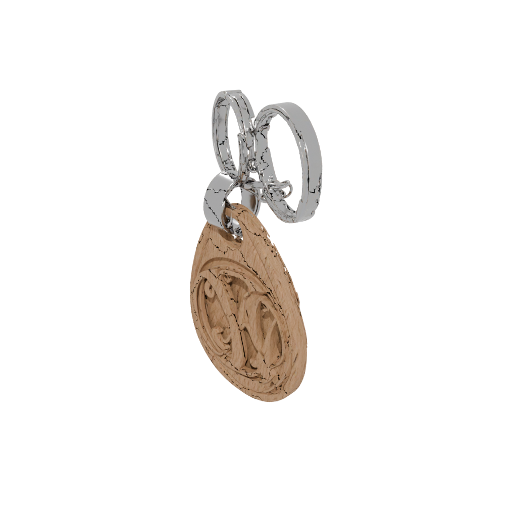 Woodgrain Layered Monogram Initial Y