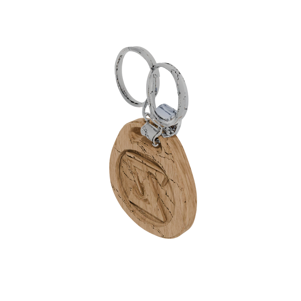 Woodgrain Layered Monogram Initial Z