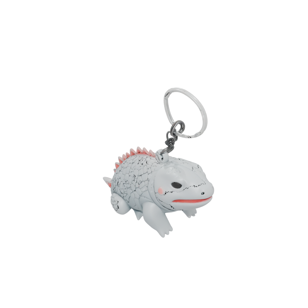 Woodgrain Layered Tiny Axolotl Charm