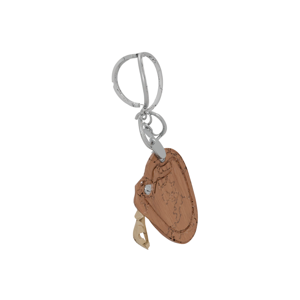 Woodgrain Layered Whistle Keyfob