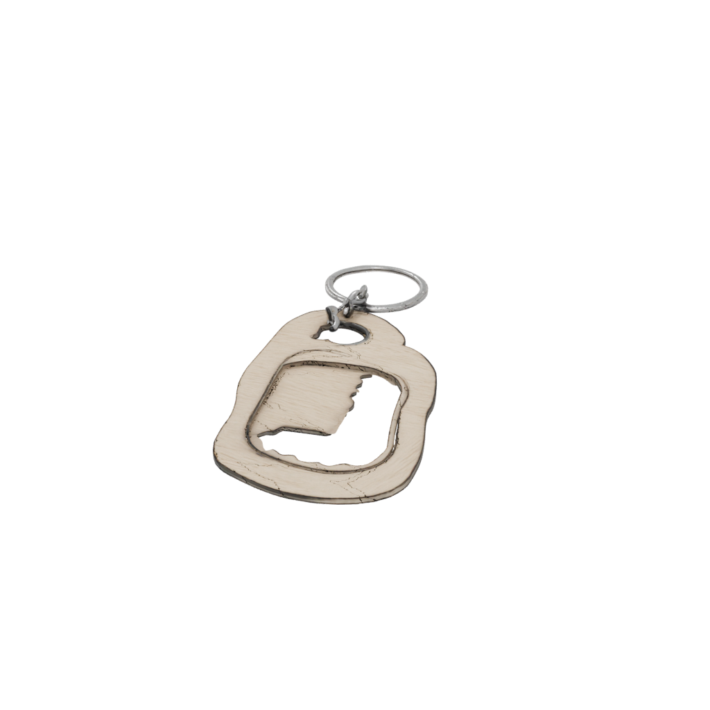 Woodgrain Outline Bottle Opener Tag