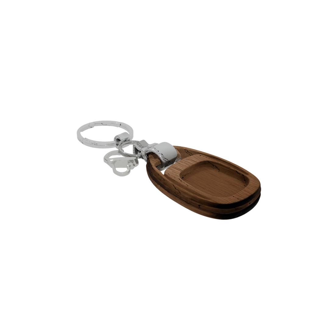 Woodgrain Outline Carabiner Clip
