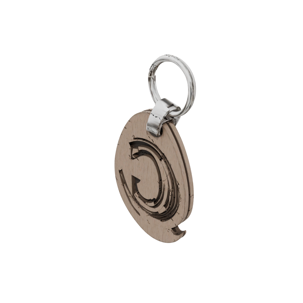 Woodgrain Outline Monogram Initial G