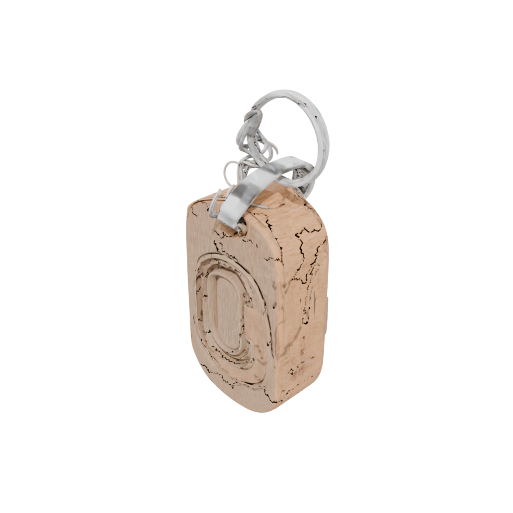 Woodgrain Outline Monogram Initial J