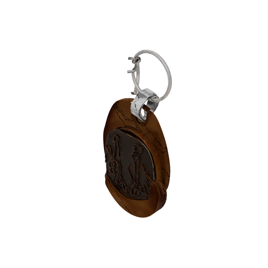 Woodgrain Outline Monogram Initial M
